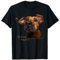 Ridgebackshop Rhodesian Ridgeback T-Shirt Schwarz S Klassische Passform Kurzarm Pull-On Rundhals Cartoon T-Shirt Herren Damen Unisex Kinder