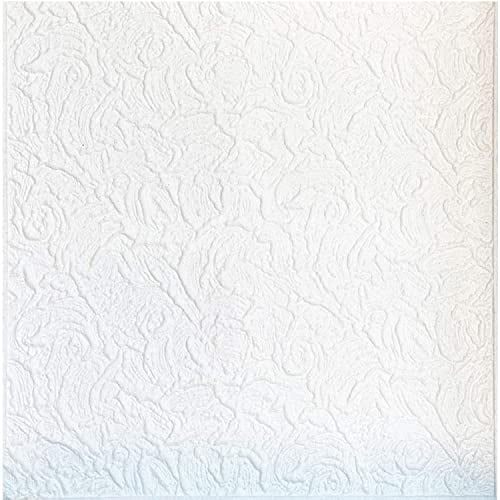 Pannello Polistirolo Decorativo per Soffitto e Parete effetto | 3D Isolante Termico spessore medio 8mm dimensioni 50x50cm