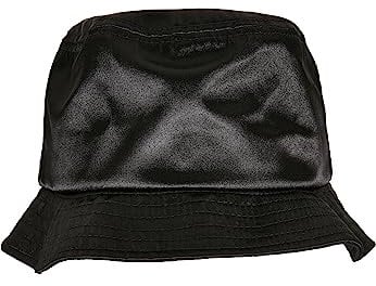 Urban Classics Unisex Satin Bucket Hat Hut, Black, one Size