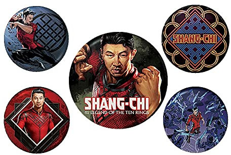 Marvel Shang-Chi Legend of The Ten Rings Button-Set, 5-teilig