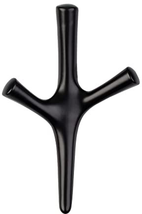 LouMaxx Patère murale design en noir mat - En métal - Moderne - Pour garde-robe et salle de bain