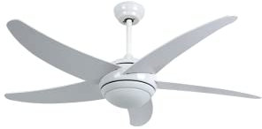 Bastilipo - Ventilador techo con mando a distancia, 132cm, 60W, MALIBÚ BLANCO 3 LED,