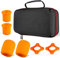 Capacity Microphone Storage Bag with Zipper Closure Protective Sponge Filling Mic Covers Charging Cables and Accessories