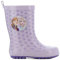 DISNEY FROZEN Stivali da pioggia da 1 a 6 anni, stivali da pioggia caldi sfoderati con motivo Anna ed Elsa, scarpe da pioggia alte impermeabili per bambini, comode scarpe per bambini, viola., 24 EU