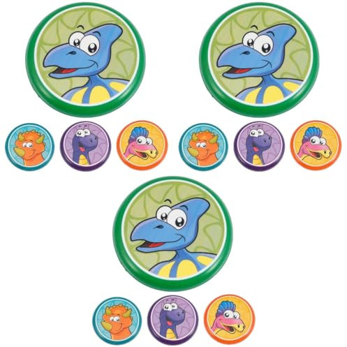 Kisangel 12 Piezas Platillo Volador Juguetes Ovni Disco Volador Niños Disco De Entrenamiento para Perros Discos Juguetes Perro Mascota PU Padre-Hijo Plato para Mascotas