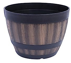 Ailan Maceta Lotus Cask Decoración para el hogar Decoraciones Sin Rebabas Decorativo Grande Media Planta Cubo Patio Agujero Interior Drenaje, 300 sin Agujero