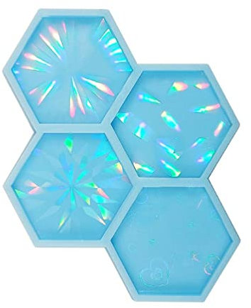 MISUVRSE Hexagon Phone Grip Epoxy Resin Mold Silicone Phone Socket Hexagon Resin Molds Holographic-Phone Holder Molds Craft Tool Holographic-Phone Grip Mold