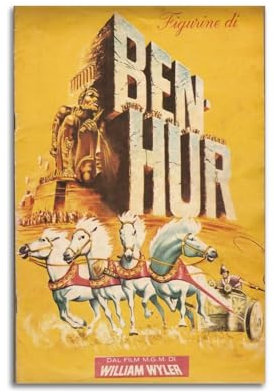karn Ben Hur Filmposter Ästhetische Leinwand Poster Zimmer Dekorative Wandkunst Poster Druck Dekor Poster 30 x 45 cm Unrahmen-Stil