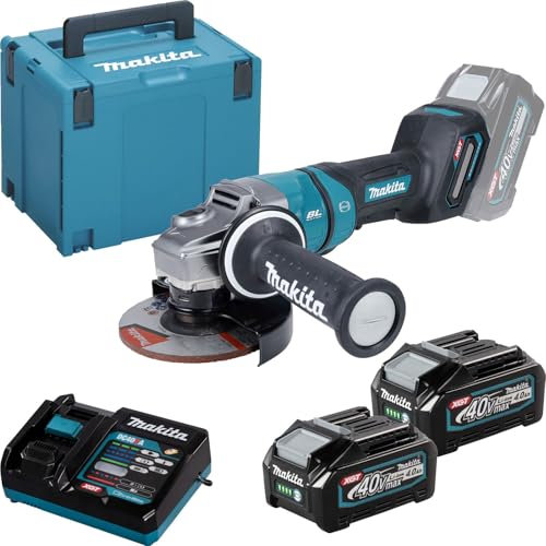 Makita GA050GM201 Akku-Winkelschleifer 125mm bürstenlos, incl. 2. rechargeable battery incl. charger 2300W 40V