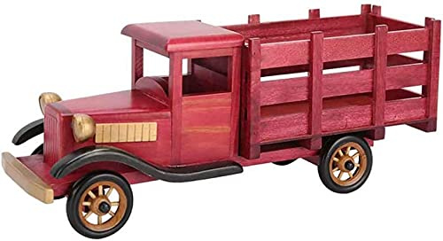 Porte-bouteilles de vin de voiture rétro vintage de style européen créatif fait à la main en bois massif Présentoir à bouteilles de vin C