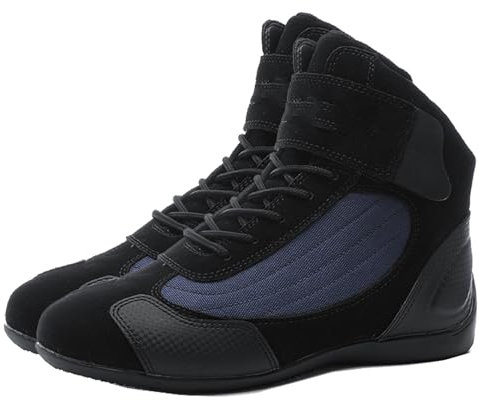 PLABNK Scarpe Da Moto Da Strada (38-46), Stivali Moda Casual/da Moto, Antiscivolo E Traspiranti, Stivali Da Esterno/Escursionismo/Anti-collisione Per Uomo Donna,43,Blue