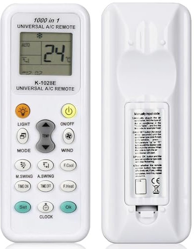 Telecomando Universale Condizionatore, Bassa Energia Telecomando Condizionatore Universale, Controlli con Timer Modalità Display LCD e Altro Ancora, Compatibile con Maggior Parte Delle Marche Modelli