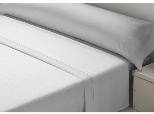 D'Or Juego de Sábanas Cebra Gris Cama de 120 Franela