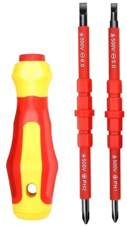 Insulated Multi Screwdriver,Multifunctional Screwdriver Tool - Magnetic Tip Screwdriver Set, Small Electrician Screwdriver, Household Screwdriver for Home