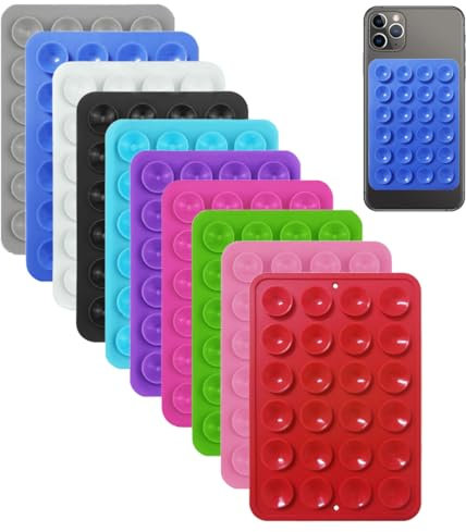Lot de 10 ventouses en silicone, ventouses en Silicone pour Tous Les modèles de téléphones, Support Téléphone Ventouse, Convient pour les téléphones portables, les batteries externes et la conduite