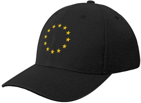 ROBEIUO Baseballkappe Basecap EU Europa Europäische Union Europäische Flagge EU Sterne Baseballmütze Derbyhut Strandmütze benutzerdefinierte Mütze Herren Golfbekleidung Damen