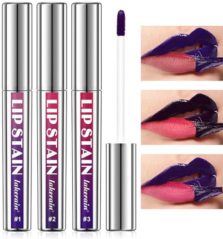 Sitovely 3 Stück Lip Liner Peel Off Tattoo Lipliner, Matt Brauner Lippenkonturstift, Wasserfester Lipliner Pencil, Hochpigmentierter Peel Off Lipliner Stain (A, M)