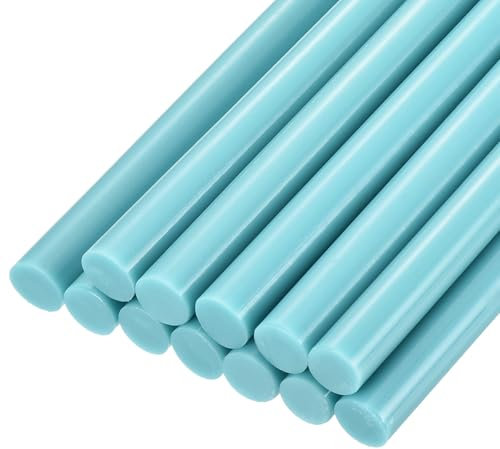 QUARKZMAN 12 Stück Heißklebestifte 11mm x 200mm Heißklebesticks Bunt Heißklebepistole Sticks Heißkleber Klebestifte Klebstoff für DIY Kunsthandwerk Abdichtung Hellblau