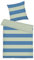TOM TAILOR Renforcé-Bettwäsche, 80x80 cm + 135x200 cm, 100% Baumwolle/ Renforcé, mit Wendemotiv und farbigem Reißverschluss, BOLD STRIPES Grün, Blau (Green Leaf & Cool Blue)