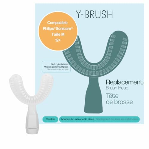 Brush Head Y-Brush Compatible with Philips® Sonicare® - Y Toothbrush Head - Flexible - Renew Every 4 Months - Adult