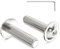 20 viti a testa bombata M5 x 20 mm, con flangia, esagono incassato in acciaio inox A2 V2A, filettatura completa con chiusura a esagono incassato