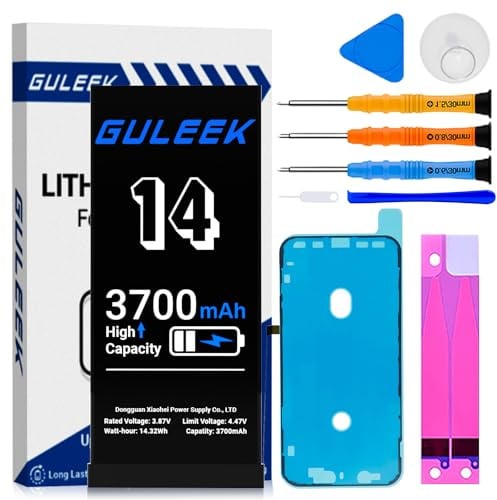 Akku für iPhone 14 3700mAh Hochkapazität mit Reparaturset und Werkzeug | Lange Akkulaufzeit, stabile Leistung, sicherer Betrieb, einfacher Austausch, langlebiger Akku, zuverlässige Qualität
