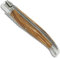 Couteau Laguiole - Manche en bois d'olivier et mitres en inox - pliant - fabrication française artisanale