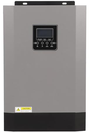 Garosa Onduleur Hybride Haute Fréquence 5 500 W pour Usage Domestique avec écran LCD, Onduleur à Onde Sinusoïdale Pure 48 V pour Chargeur Solaire, adapté à la Maison/école/Industriel, Alliage