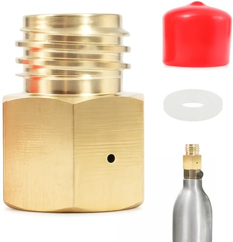 Seefey CO2 Adapter für TR21-4 Umgewandelt für Cube Tank TR21-3,Sicher Langlebig,Gute Dichtungsleistung,Messing Zylinder Wandelt Adapter für CO2 Flasche