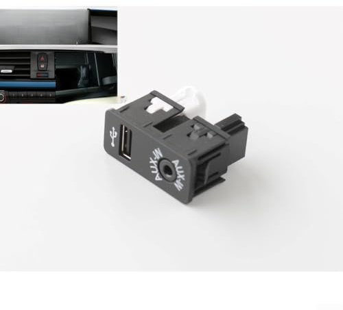 ZMdooreasy Presa USB AUX per auto per BMW Serie 1 2 3 4 X1 per Mini Cooper 2009-2019, OEM 84109229246 84109229244 e cavo di interfaccia audio Play
