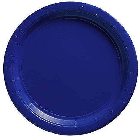 Amscan 650013-105 Bright Royal Blue Dinner Paper Plates Value Pack, 23cm, 50 Pcs