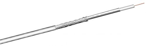 Goobay 67101 Antennenkabel Koaxial, 2 x abgeschirmt, CU, weiß, 100 m Länge