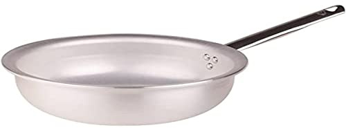 Pentole Agnelli Pfanne Quarzheizstrahler mantecare, aus Aluminium, Edelstahl, Silber 36 cm