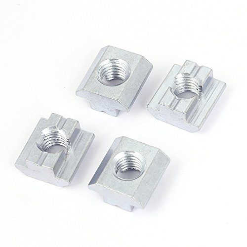 Sourcingmap M10 45 Series Metal T-Slot Nut Sliding Block Slot Nuts 4pcs