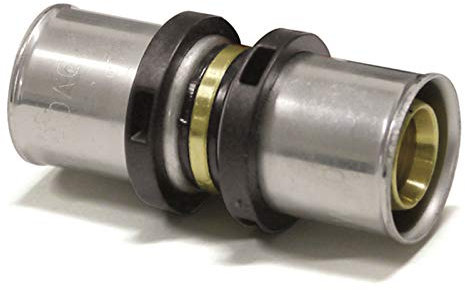 Pipetec Pressfitting, Press-Kupplung 20x2 PFK2020, DVGW, TH Pressfitting, Presskupplung 20 x 2