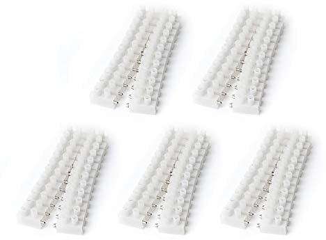 edi-tronic 5 Paare Lüsterklemmen steckbar bis 2,5 mm² 12-polig 12 Fach Kabel Klemmen weiß