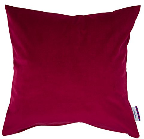 Tom Tailor T-French Velvet Kissenhülle, Polyester, Burgund, 40 x 40 cm