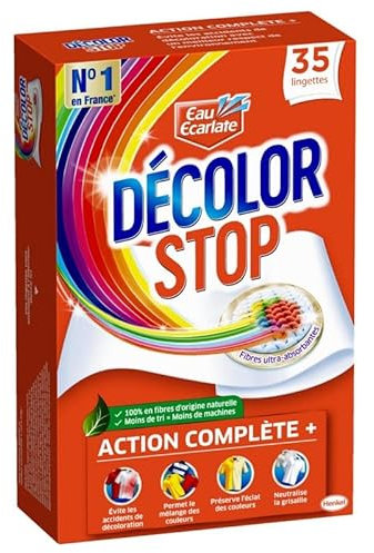 EAU ECARLATE - Lingettes Anti-Décoloration 35 Lingettes - Lot De 3