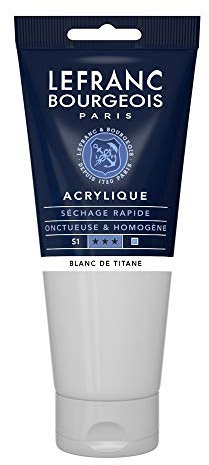 Lefranc Bourgeois Acrylique Fine Tube 200ml Blanc De Titane