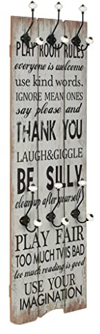 vidaXL Wandgarderobe mit 6 Haken 120 x 40 cm THANK YOU