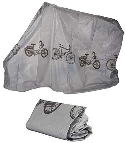 Oramics Fahrradgarage aus Polyethylen – 200 x 110 cm – reißfeste Schutzhülle für Ihr Fahrrad, robuste Abdeckung in Silbergrau (1 Stück)