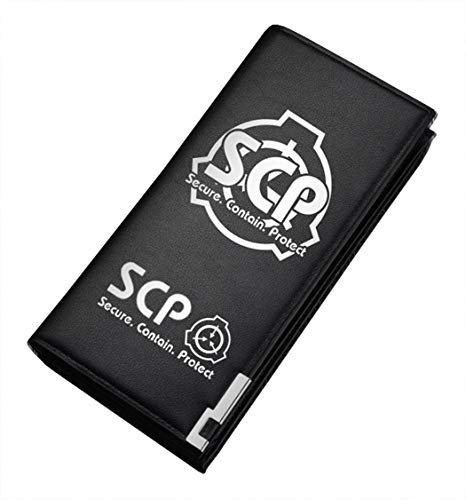 WANHONGYUE SCP Anime Bifold Brieftasche Kunstleder Schlanke Geldbörse Portemonnaie Kreditkartenhülle 4 / C