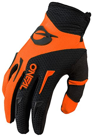 O'NEAL | Fahrrad- & Motocross-Handschuhe | MX MTB DH FR Downhill Freeride | Langlebige, Flexible Materialien, belüftete Handinnenfäche | Element Glove | Herren | Schwarz Neon-Orange | Größe S