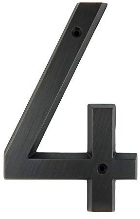 HASWARE Hausnummernschild 6 Zoll (15 cm) Vintage-Stil im Alter von Bronze-Finish Türnummern Beschilderung Plaque Straße Hausadresse Ziffern, Zinklegierung (4)