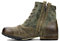 OSSTONE Chukka Stivali Cowboy Biker Boots Maschio Mens Motociclo Botas Cerniera su in Pelle Vitello Western retrò Stile Uomo Stivali Piatto Caviglia Stivaletti Boots 5008-8 Verde 10.5