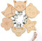 KARAA 6 Pcs Schnullerketten Clip Schnuller Clip Holz Baby Nuckelclip Schnullerclips Sicher Nuckelclip Nippel Halter Panda Katze Blume Fuchs Stern Auto Design