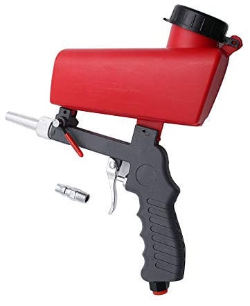 NUZAMAS 21lbs 700 cfm Sandblasting Gun Gravity Feed Air Sandblaster, Portable Speed Blaster Sand Spray Gun Sandblaster Abrasive Sprayer