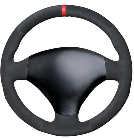 MEWANT Lenkradhülle für Audi A3/ A4/ A6/ A8/ TT / S3 2001-2003 / S4 2003-2005 / A4 Avant 2003-2005 / A4 Cabriolet 2003-2005 / RS 4 (B5) Avant/RS 6 (C5) Limousine RS 6