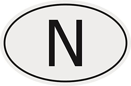 U24 Aufkleber Autokennzeichen N = Norwegen Autoaufkleber Sticker
