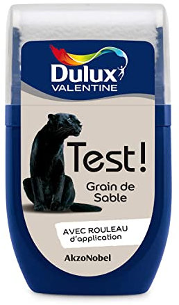 Dulux Valentine Peinture Testeur Crème de Couleur - Murs et Boiseries - Mat - Couleur Grain de Sable 30 ml